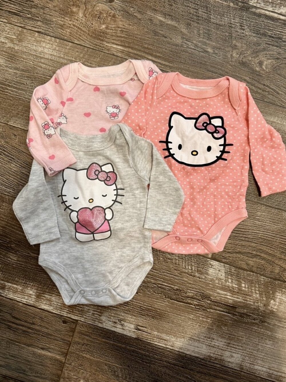 Hello Kitty - Baby Girls Long Sleeve Bodysuits - Set of 3!